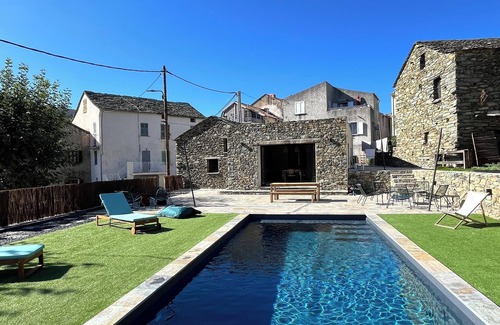 Murato House | House A Curtalina old renovated sheepfold heated pool near StFlorent