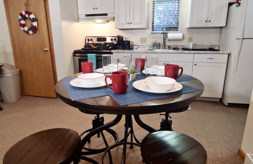 Huntington Apartment | Huntington's Hidden Gem! Private Hot Tub, King Size bed! Perfect Couple Getaway!