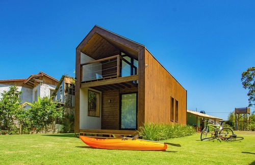 Imbituba Ski Chalet | IbiraCottage Casa Verde em frente a Lagoa RS5981