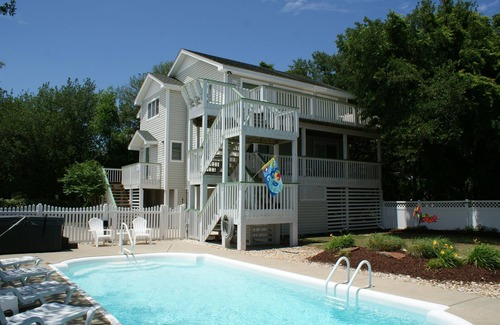 Duck Cottage | Island Beach Cottage with Private Salt Water Pool and Hot Tub! "Fun in the Sun"