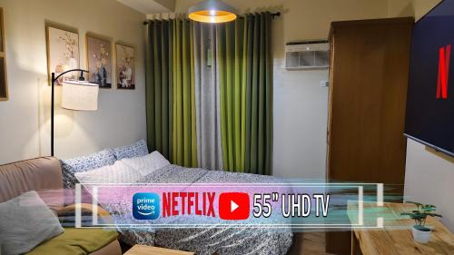 Binan City Apartment | J Studio - Fast WiFi, 55" UHD TV with Netflix & Prime Video, Free Pool Access