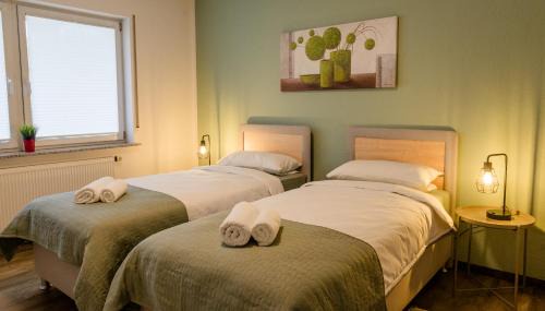 Runkel Apartment | janu-homes - 2 Zimmer Apartment - 4 Betten, Lahnblick vom Amselweg