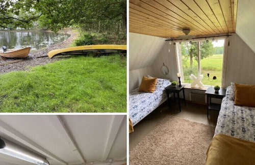 Stavsjo Cabin | Lättstädad stuga med bastu och inkluderande kanot