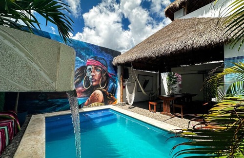 Colonia Adolfo Lopez Mateos Hotel | La Perle Noire | BN - Terasse et Piscine