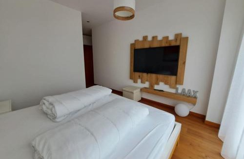 Laax Apartment | Laax Alpine Lodge by Quokka 360 - terrace with magnificent mountain views