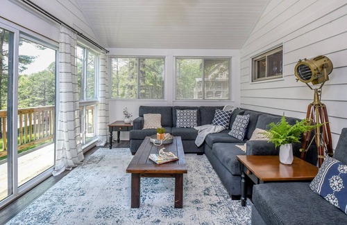 Blakeslee House | Lake Haven: Charming Split Lakefront Cottage with Hot Tub