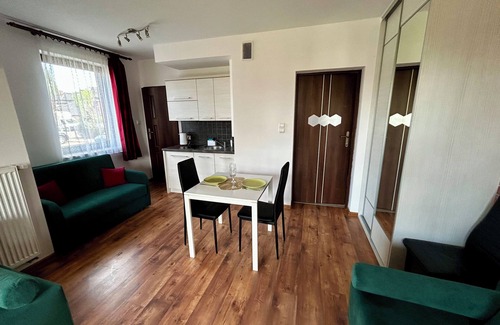 Ostroda Apartment | Lakeside Promenade View Sunset Studio