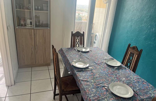 Guilhemery Apartment | Large two-bedroom apartment with three double beds and secure parking.