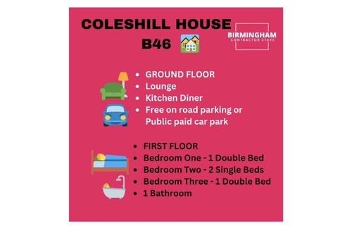 Coleshill Apartment | LAST-MINUTE NEC Caravan Show Availability - 3 Bedrooms with 4 Separate Beds