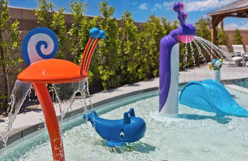 Coachella Villa | LAZY RIVER, Pedal boats, SPLASH PARK, Water slide, Theater, Arcade games, V/ball