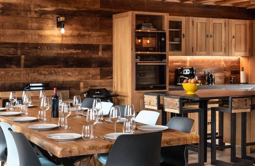 Plagne Centre Ski Chalet | Les Coches: Chalet at the foot of the slopes with views of Mont Blanc