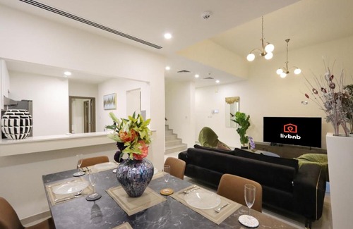 Dubai Villa | Livbnb- Classy 3BR plus Maid's Villa with Private Patio