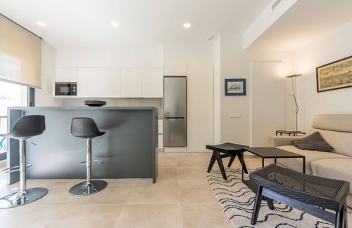 Cambrils Apartment | Lovely apartment for 2 people with A/C, WIFI, pool, TV, terrace and parking