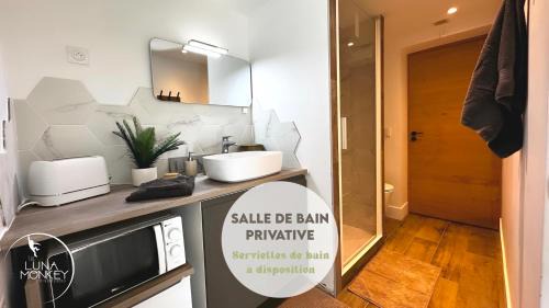 Bourgoin-Jallieu House | Luna Monkey, Chambre & Terrasse privée, Bourgoin Centre