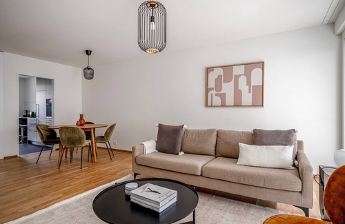 Altstetten Apartment | Luxe Altstetten 1BR w/Storage Area & W/D, nr Shops, by Blueground