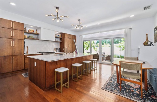 Riverside Heights House | Luxe MCM Hideaway w/Pool, Sauna, Hot Tub, Fire Pit & Tropical Garden