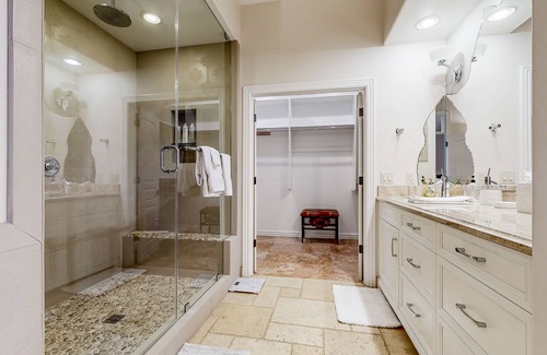 Desert View House | Luxurious dog-friendly home with amazing pool, pool spa, & mountain views