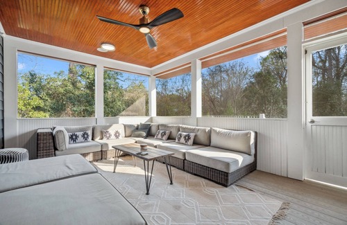 Commonwealth Park House | Luxury Charlotte Home with Stunning Pool & Hot Tub & Waterfalls