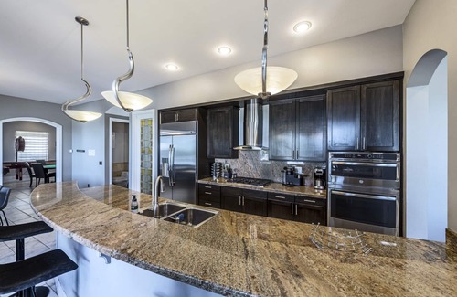 Canyon Gate House | Luxury Modern Estate, Amazing Strip Views! Pool, Spa, Basketball, Game Room