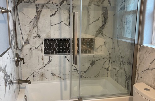 Cypress House | Mama’s Modern House is family and pet friendly, large yard, quartz countertops