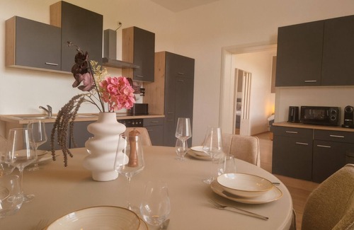 Bad Sooden-Allendorf Apartment | Manufaktur Schrotsche | 6 bedrooms | 14 p | 4 bathrooms | perfect for groups & families!
