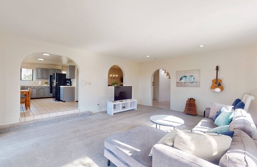 Montecito House | Mediterranean Home with Ocean & Mountain Views, Garden Patios & Great Location