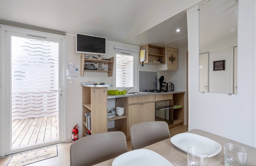 Saint-Jean-de-Monts RV Rental | Mobile Home with 2 Bedrooms, Shared Pool and Private Terrace