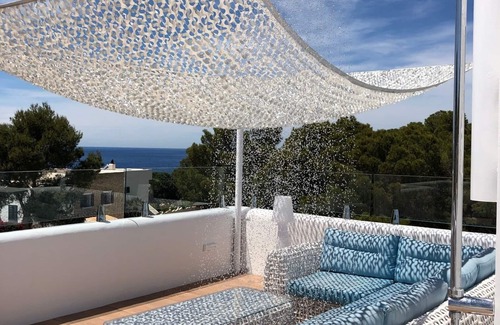 Cala Vadella House | Modern villa with private pool, BBQ and sea view