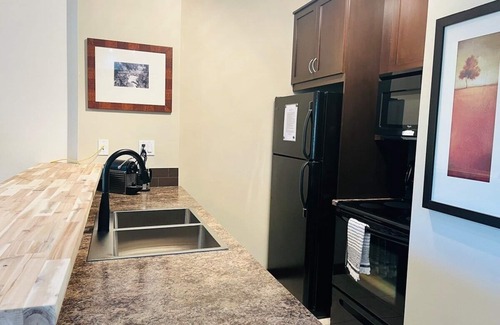 East Kootenay Condo | Modern Fernie Studio with Private Deck and BBQ