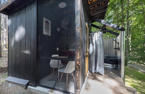 Sears Cabin | Modern, Hidden Gem Tiny House, Wood-Fired Hot Tub & Outdoor Screened-In Kitchen