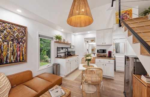 Maple Ridge Cottage | Modern Sunset cottage in Tulsa walk to gathering place downtown and Utica square