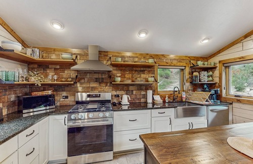 Durango House | Mountain home with gas fireplace, dog-friendly and outdoor deck with BBQ