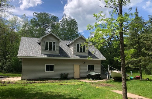 Lake Nebagamon Cabin | New 2 bedroom cottage house sleeps 7 on 214 ft lake frontage!