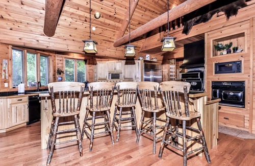 Three Lakes House | NEW! 6 Bedroom Log Home on the Three Lakes Chain of Lakes