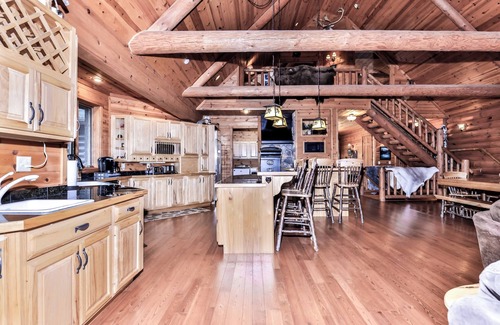 Three Lakes House | NEW! 6 Bedroom Log Home on the Three Lakes Chain of Lakes