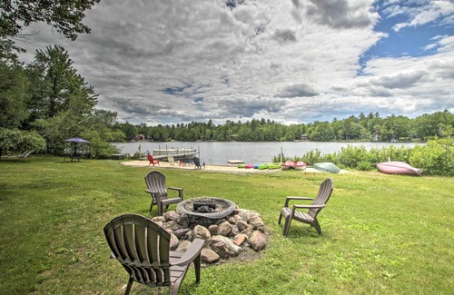Barnstead House | New Hampshire Home w/Private Beach, Dock & Rafts!