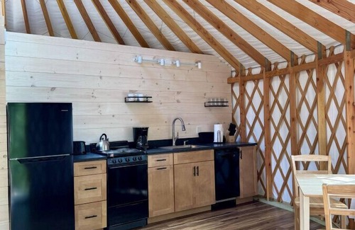 Bar Harbor RV Rental | New luxurious 24’ yurt located in Bar Harbor, Maine with access to Northeast Creek