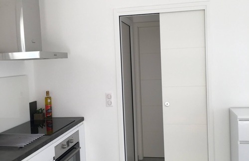 Calvi Villa | New villa terrace and garden with trees