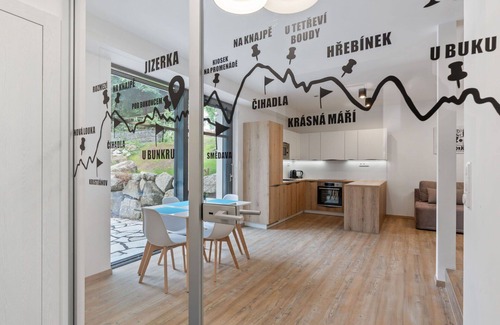 Janov nad Nisou Apartment | Nice apartment for 4 guests with WIFI, TV and terrace