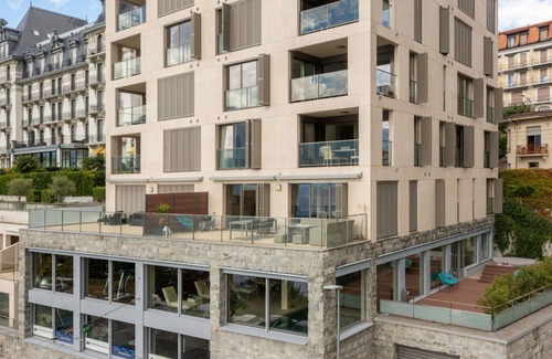 Montreux Apartment | Nice apartment for 2 people with WIFI, pool, A/C, TV, terrace and panoramic view
