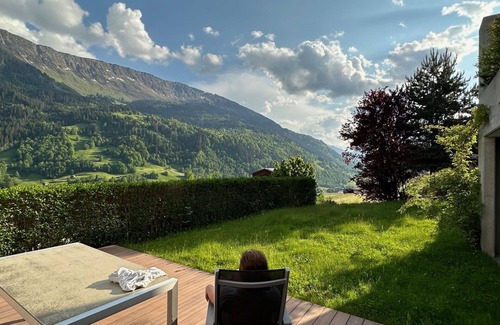 Sumvitg Apartment | Nice apartment for 6 people with WIFI, TV, patio and panoramic view