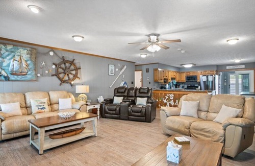 Jacksboro House | NO STEPS! Gentle Path to water with 1,800 sq. ft. 2 slip dock/4 person ATV