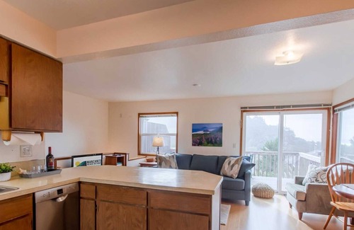 Neahkahnie Beach Condo | Ocean View! Private apartment, allergen free, less than 2 blocks to the beach.
