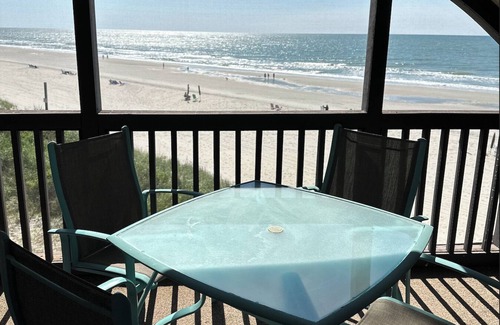 Arcadian Shores Condo | Oceanfront Escape with 1 mile unbuilt upon beach w/natural sand dunes