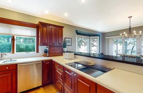 Town Landing House | Oceanfront home with A/C, firepit, gas grill, W/D, + separate studio