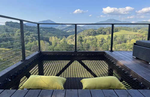 Waynesville House | Open air cabin, sweeping views at low elevation, in the Smokies!