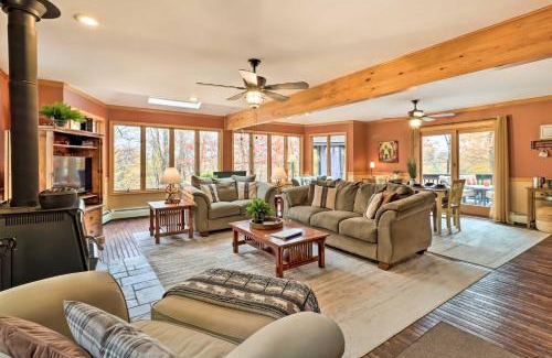 Lake Harmony House | Outdoor Theater, Deck and Fire Pit Poconos Retreat