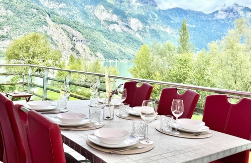 Unterterzen Apartment | Panorama Lakefront Penthouse - 3,5 rooms apartment at Walensee and Churfirsten