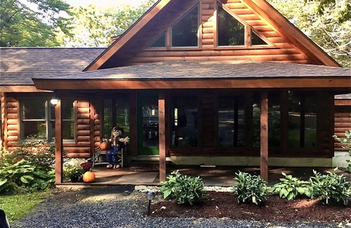 Rome Cabin | Peaceful,. Lakeside Log Cabin on Long Pond, Belgrade Lakes Region, Rome, Maine