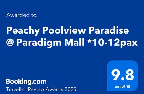 Taman Bukit Mewah Apartment | Peachy Poolview Paradise @ Paradigm Mall *10-12pax